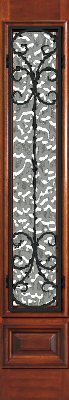 34 Lite Sidelite - Santiago Grille - Flemish Glass