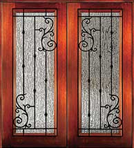6 8 santana - Wood Doors with Iron Grilles