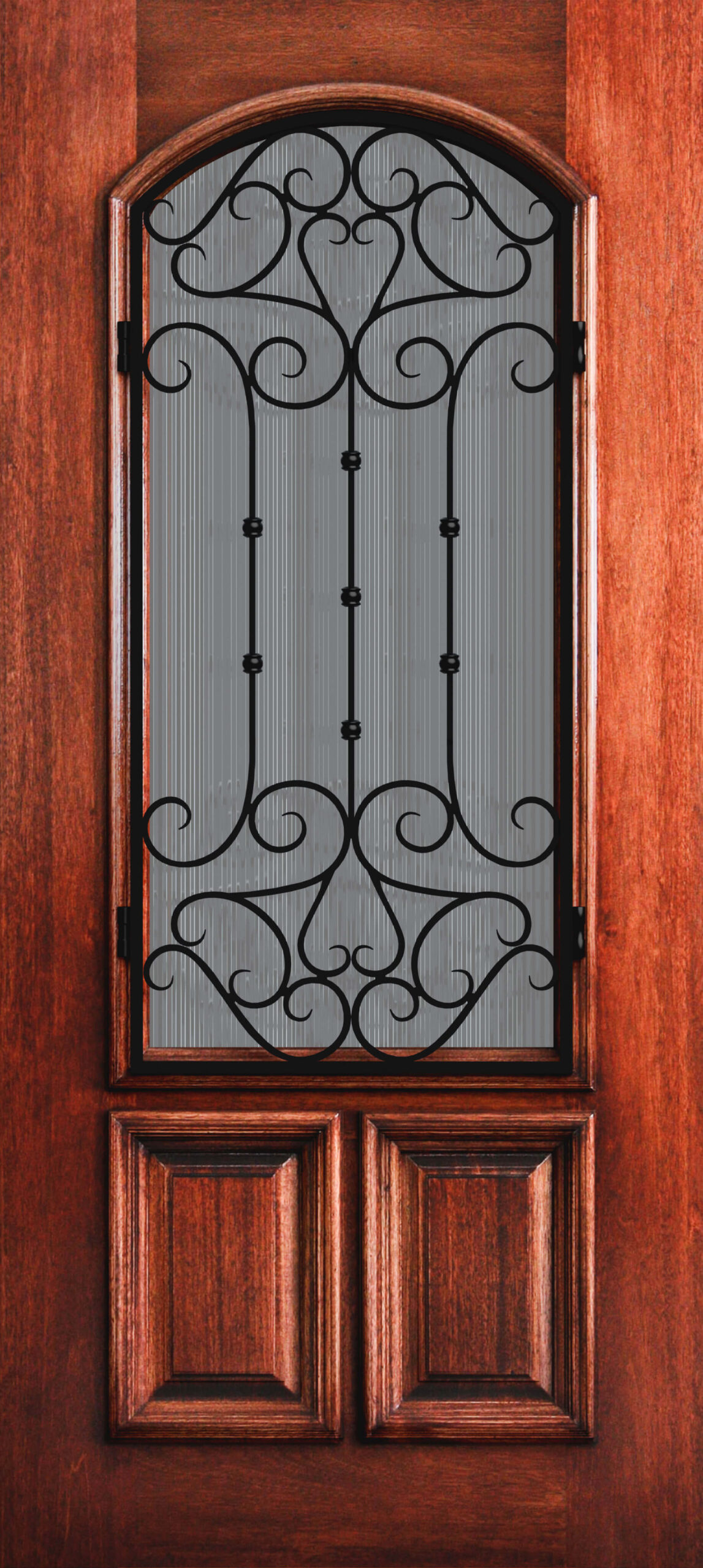 23 Arch Lite Cordoba Iron Grille Reeded Glass 1 600x1339 - 23 Arch Lite - Cordoba Iron Grille - Reeded Glass