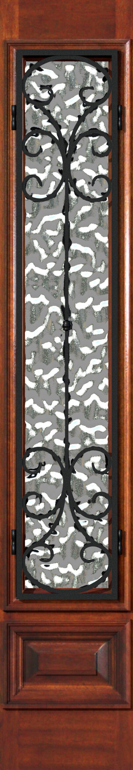 34 Lite Sidelite - Santiago Grille - Flemish Glass