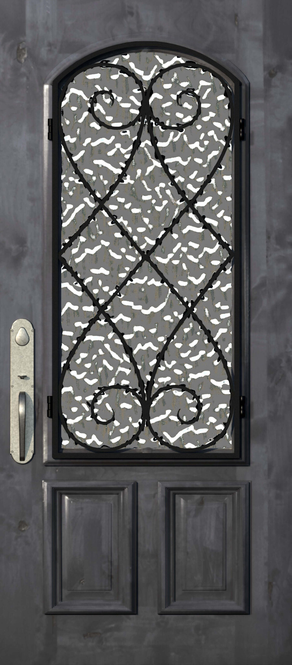 Charleston Knotty Alder Arch Lite 68 Flemish 600x1365 - Charleston Knotty Alder Arch Lite 68 - Flemish
