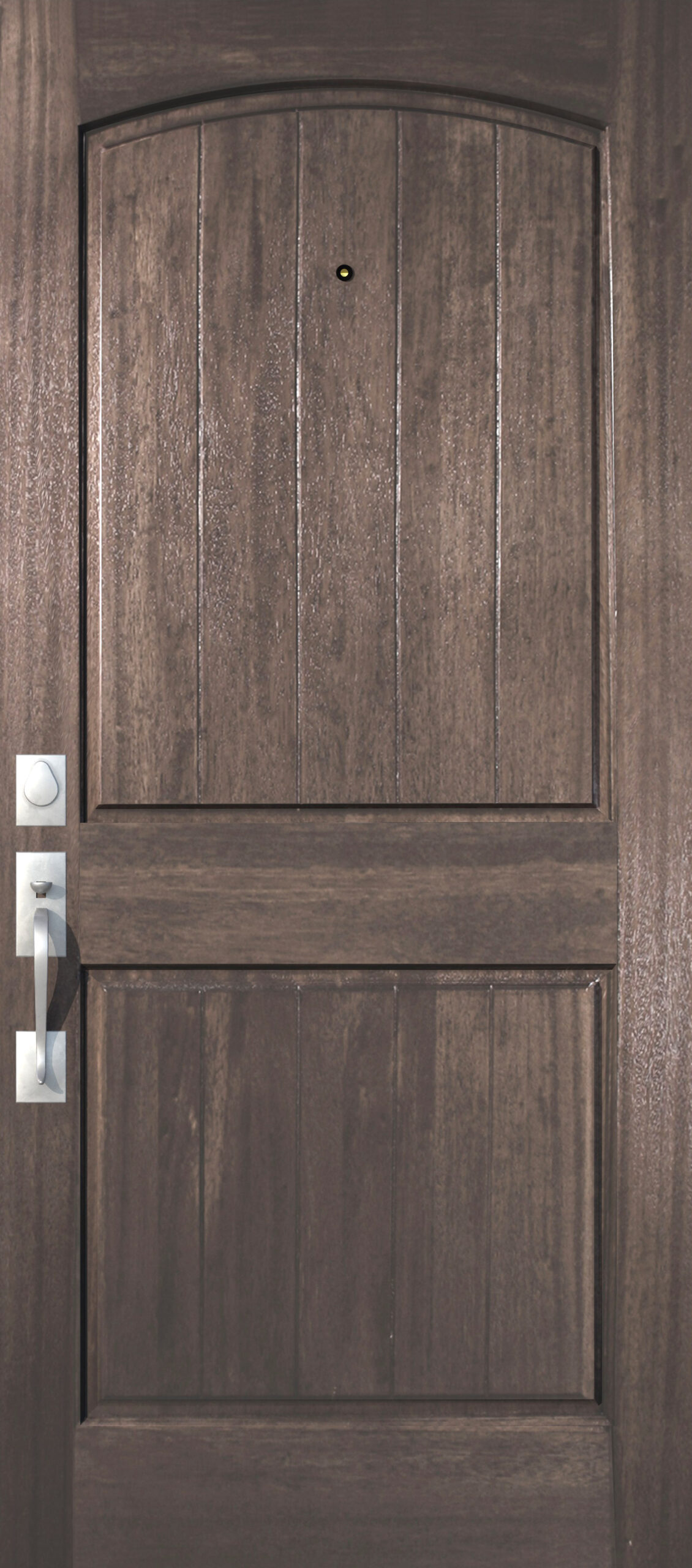 Mahogany 2panel 68 v groove peep 600x1359 - Mahogany 2panel 68 v groove peep